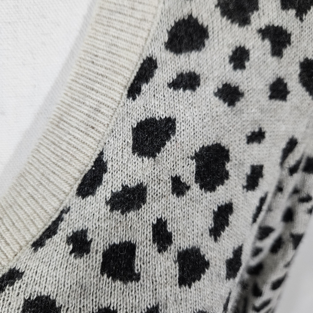 Loft wool blend animal print sweater women's size small - Picture 3 of 8